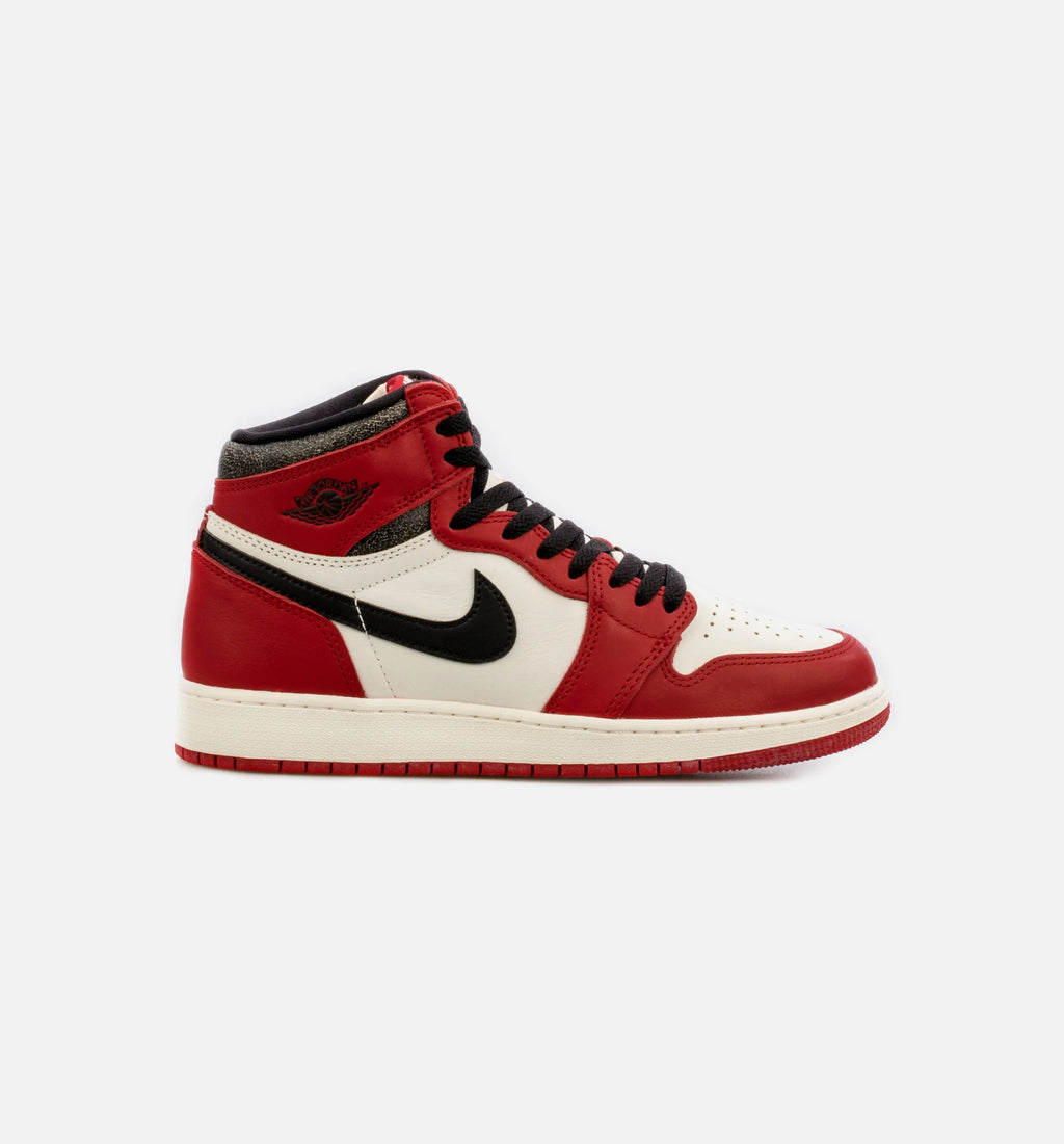 Air Jordan 1 High OG Chicago Lost Found Grade School Lifestyle Shoe Red Black Limit One Per Customer
