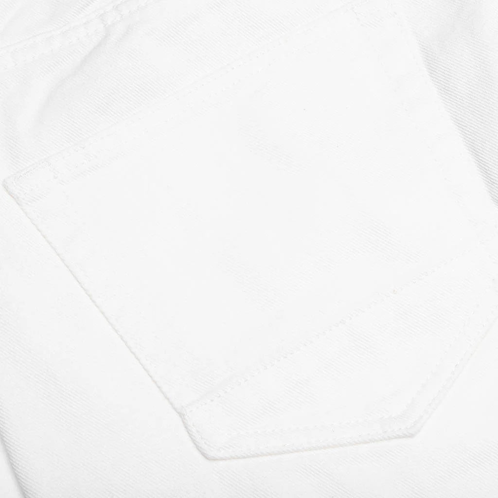 Berry Wide Denim Short Washed White