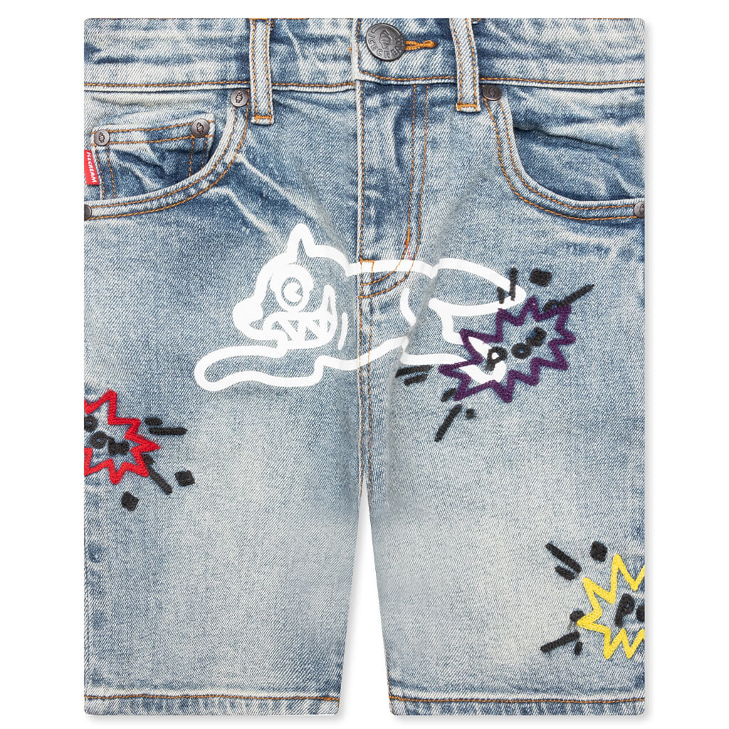Kids Pow Jean Shorts Blue Chocolate