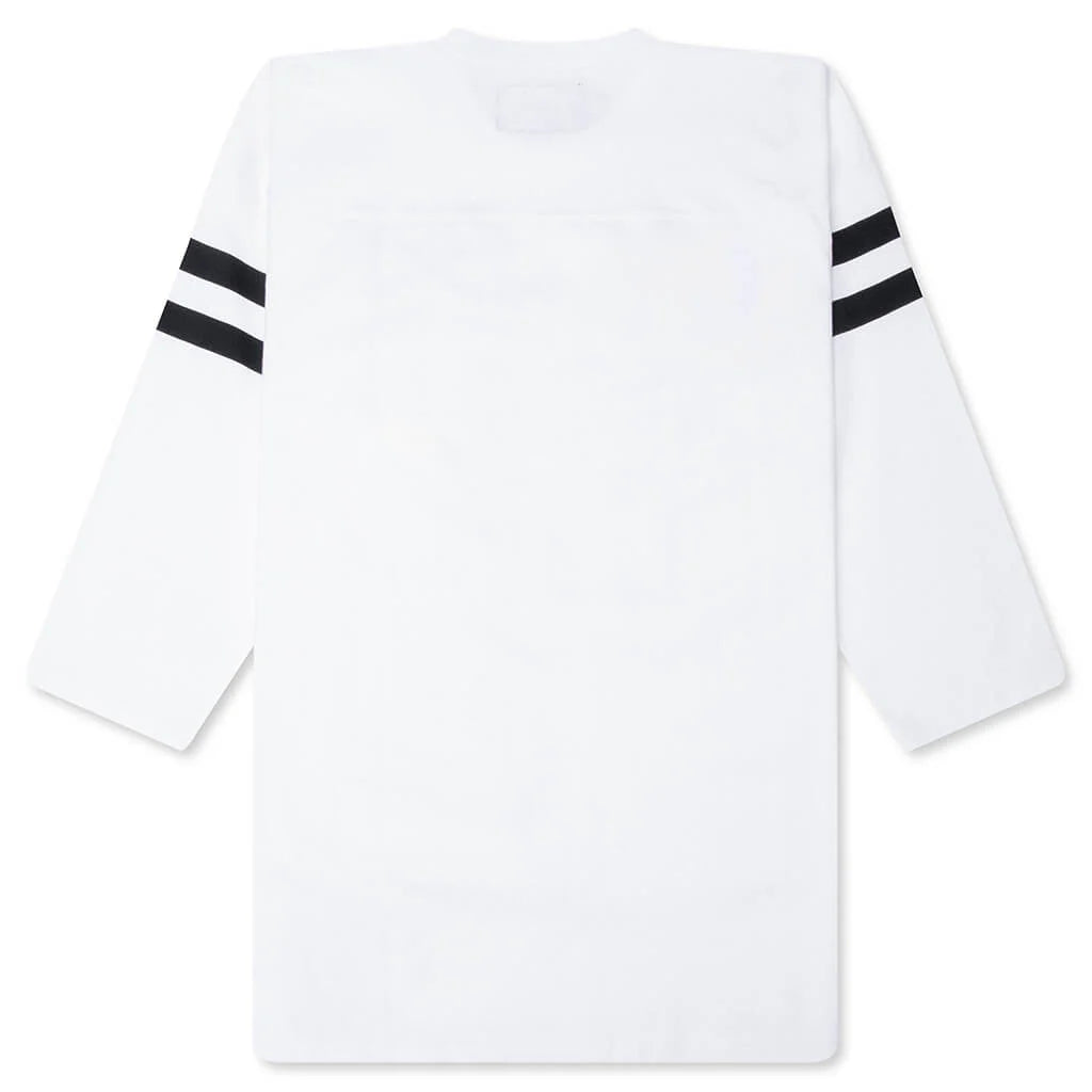 L S Football Shirt White
