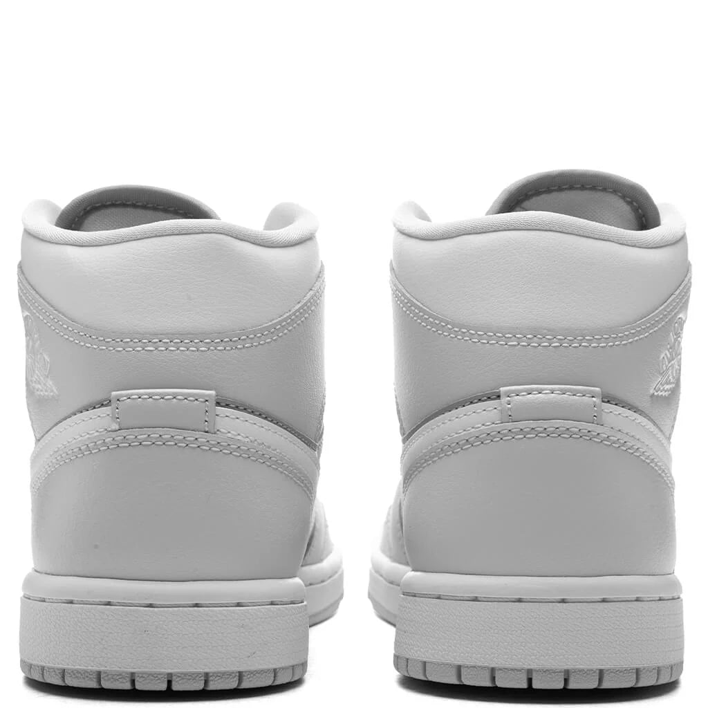 Womens Air Jordan 1 Mid Photon Dust White Atmosphere Grey