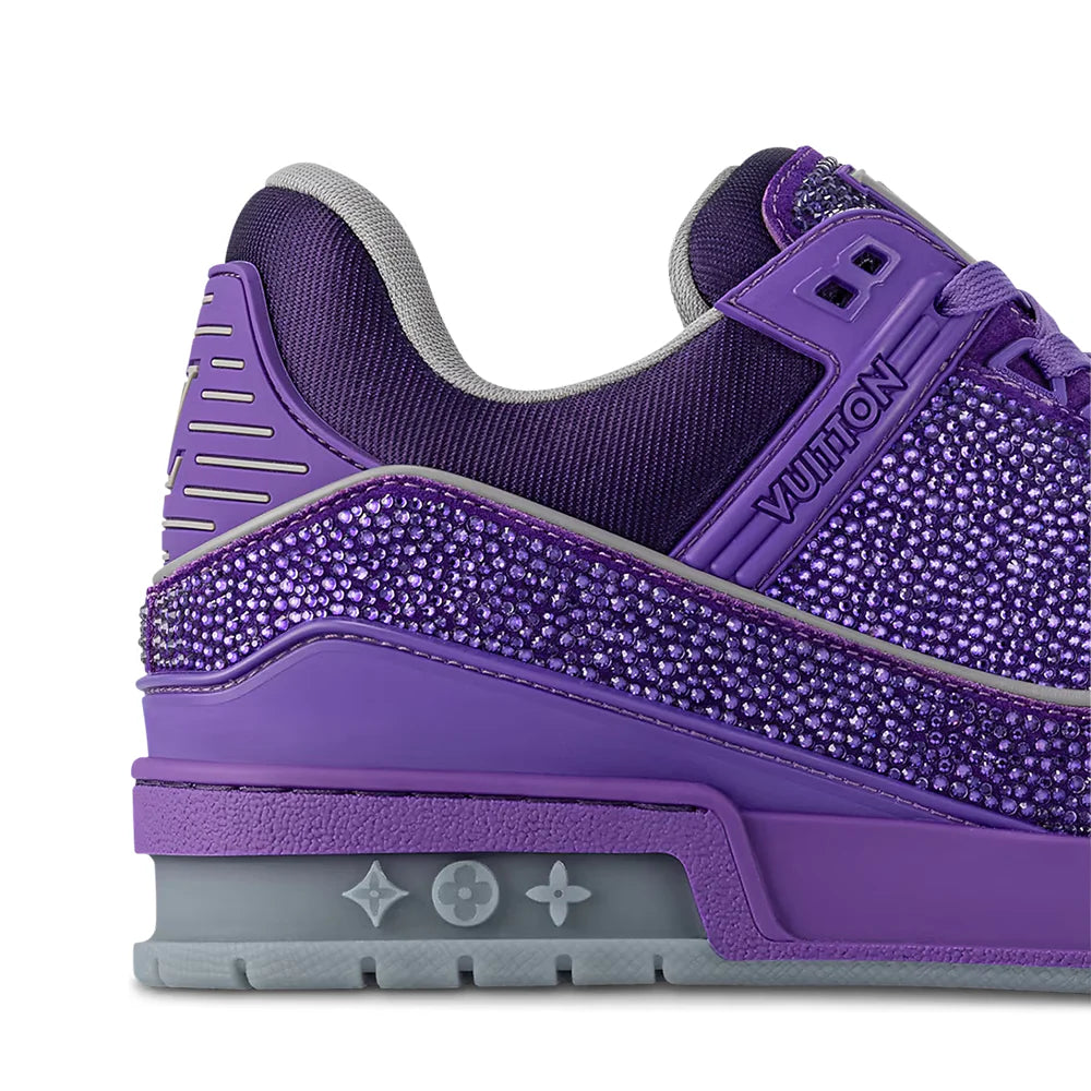 Louis Vuitton LV Trainer Sneaker Purple Crystals