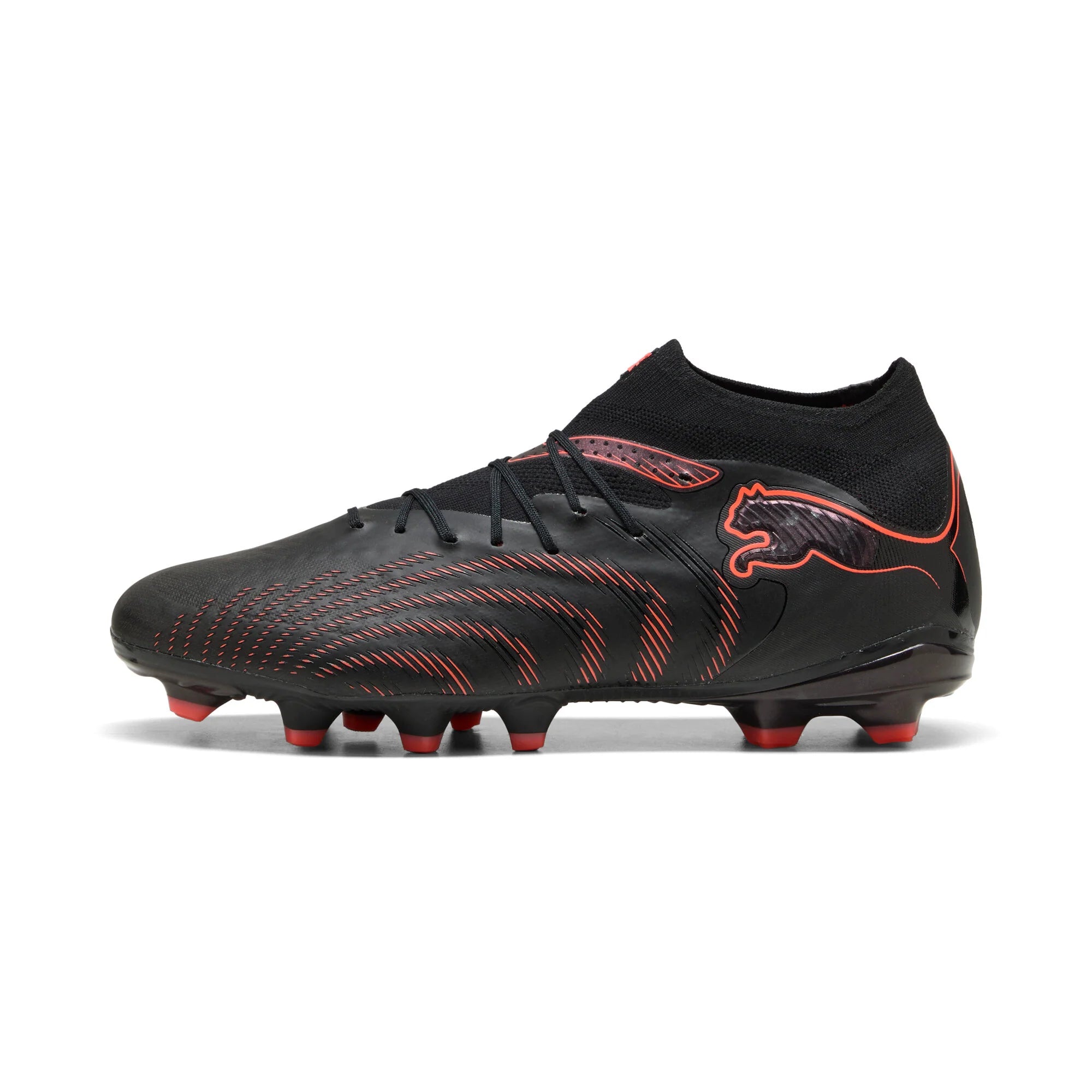 PUMA Future 9 Pro FG AG Firm Ground Artificial Ground Mens Soccer Cleats Black Red Gray