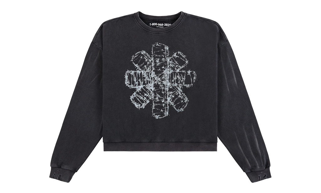 Barbed Wire Sweatshirt "Black" LST 23 22713 BLK