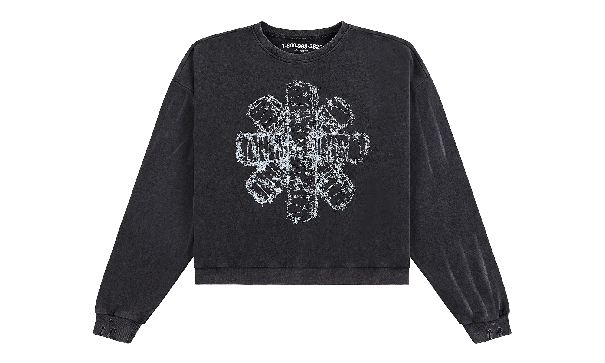 Barbed Wire Sweatshirt "Black" LST 23 22713 BLK