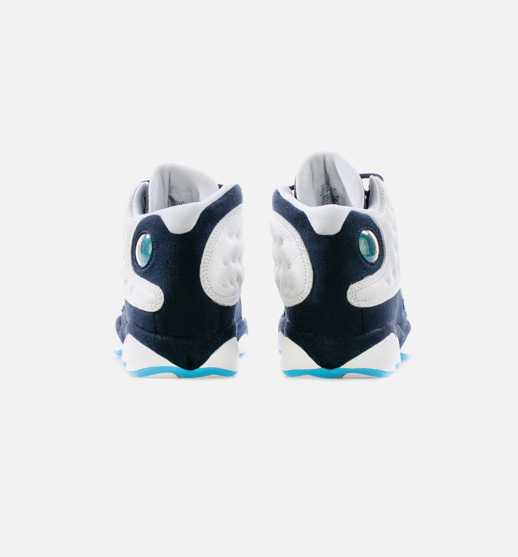 Air Jordan 13 Retro Obsidian Grade School Lifestyle Shoe White Obsidian Dark Powder Blue
