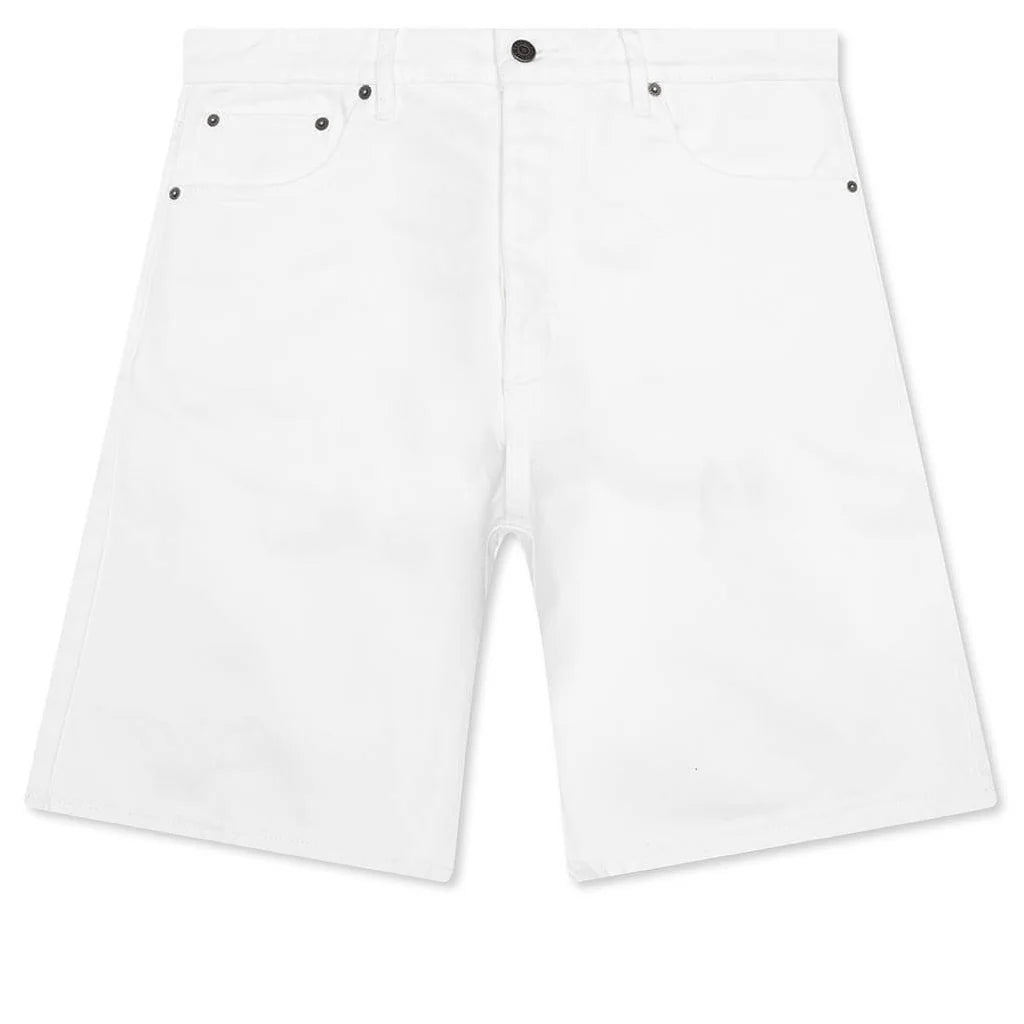 Berry Wide Denim Short Washed White