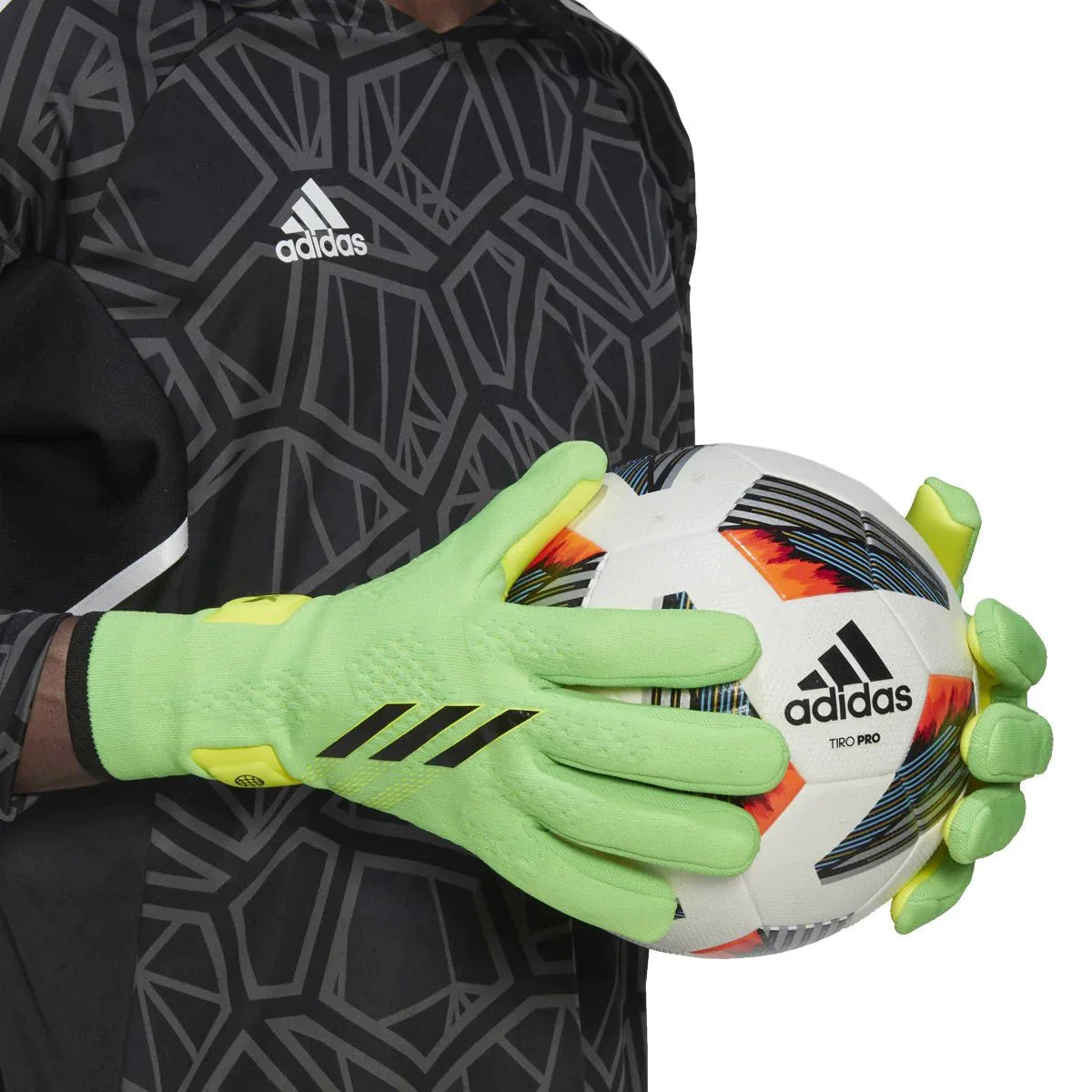 adidas X PRO Goalkeeper Gloves Green Black Solar Yellow