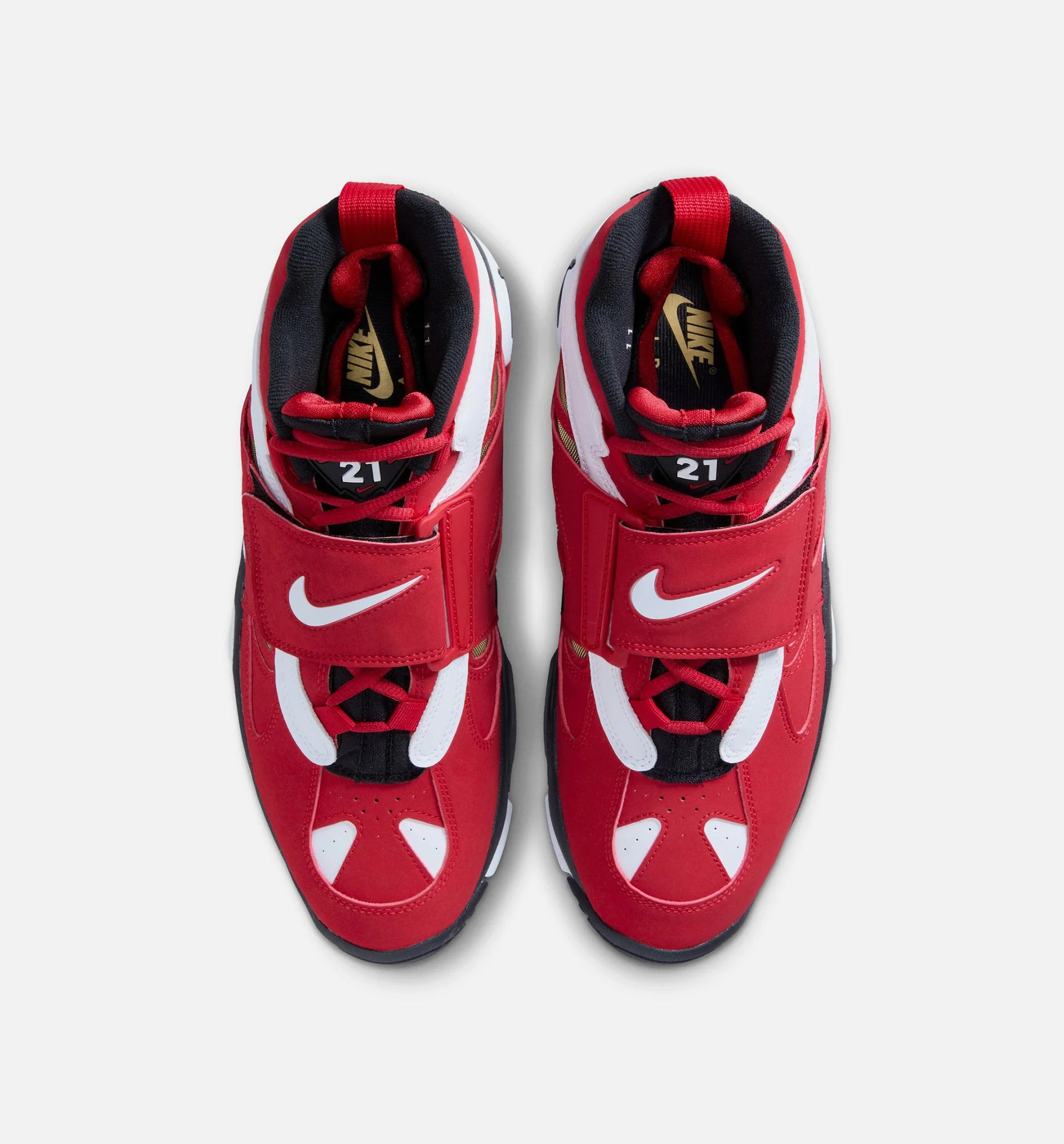 Air Diamond Turf II Prime Red Mens Basketball Shoe Fire Red White Black Metallic Gold