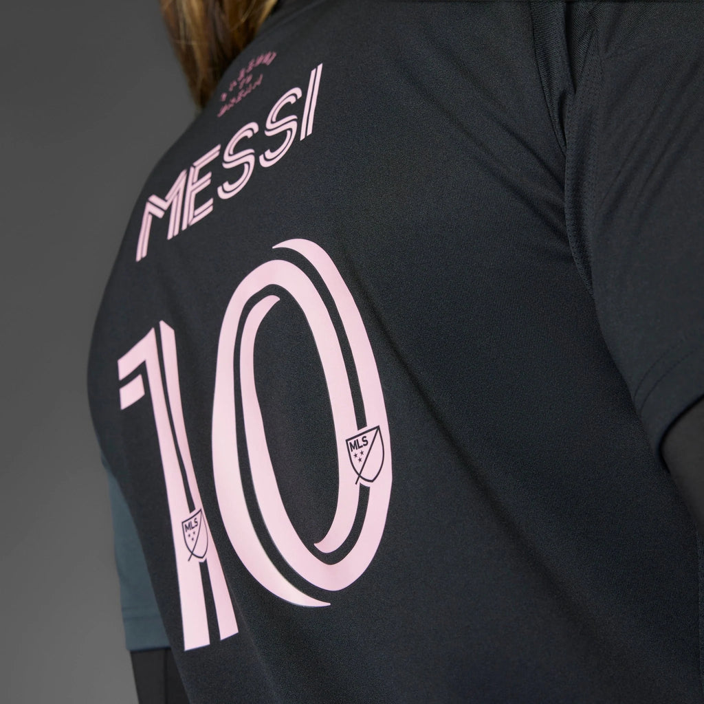 adidas Womens Inter Miami CF Messi Away Jersey 25 26 Black