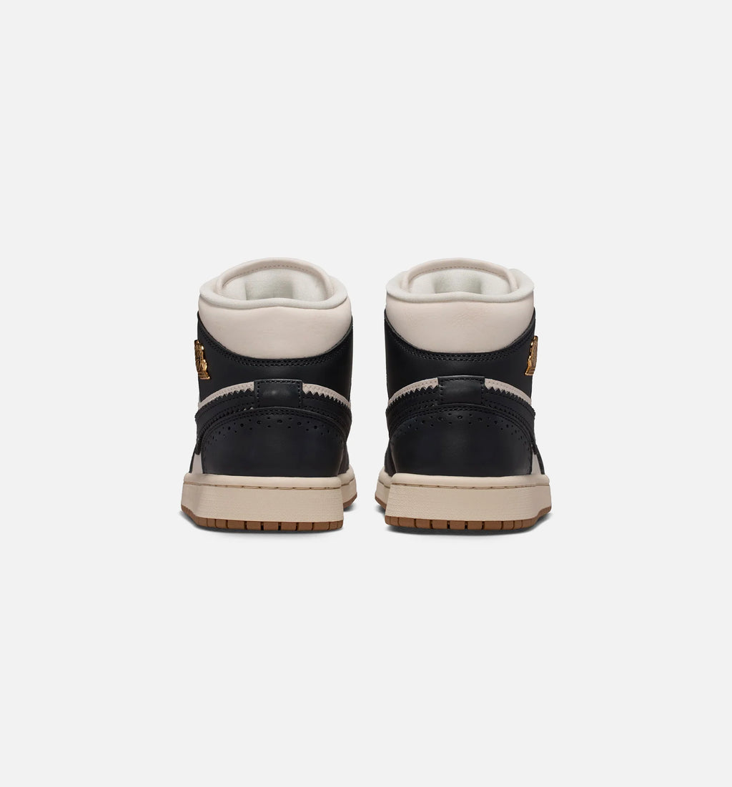 Air Jordan 1 Mid SE Womens Lifestyle Shoe Off Noir Chalk Pearl White
