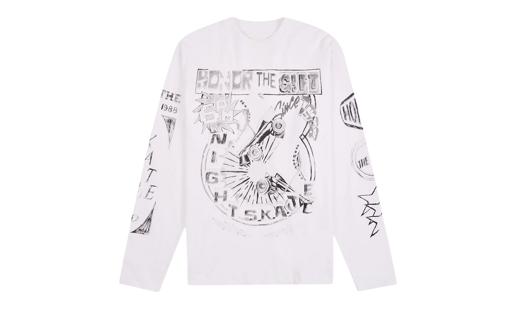 Night Skate Long-Sleeve Tee "White" HTG250498 WHT