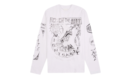 Night Skate Long-Sleeve Tee "White" HTG250498 WHT
