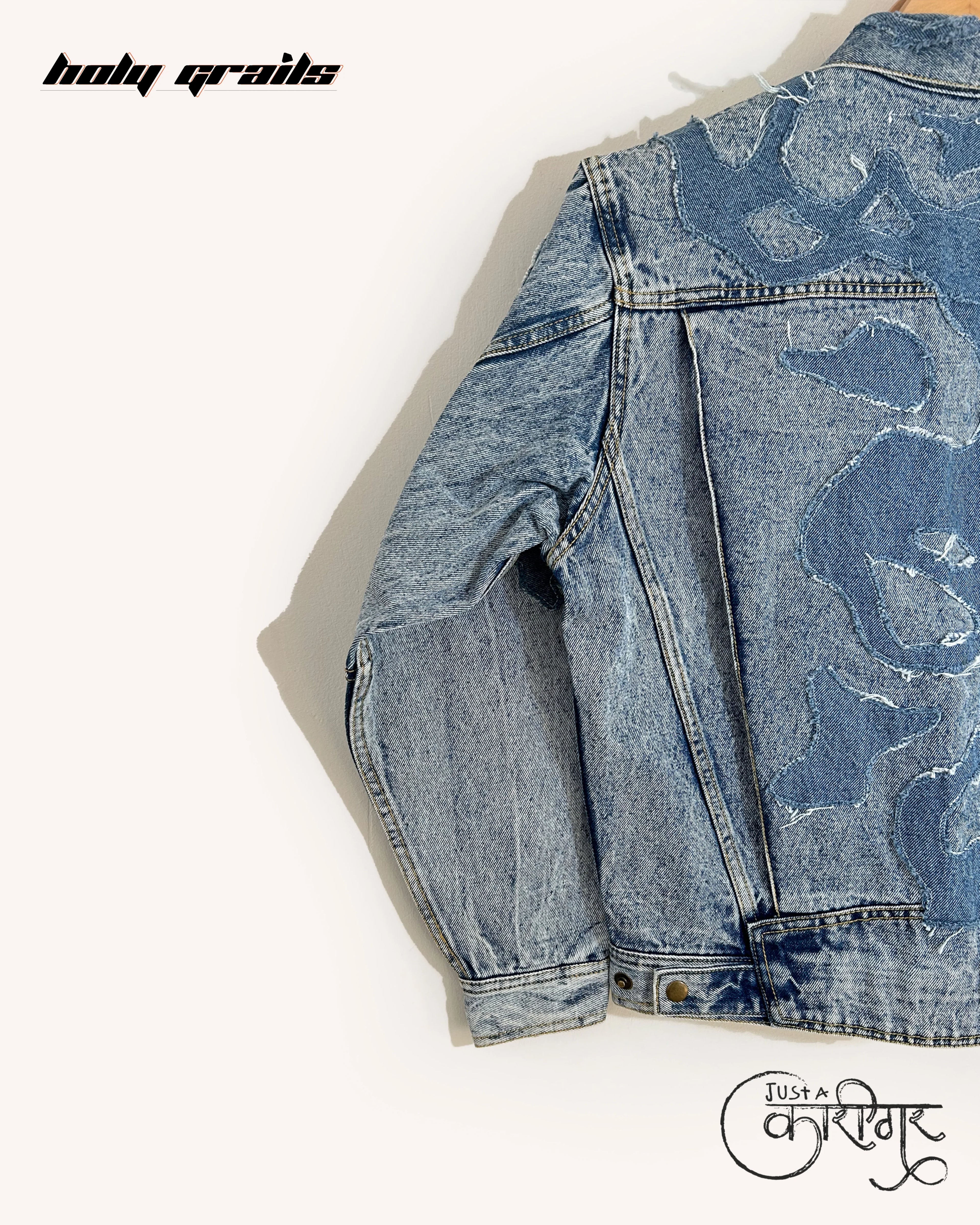 Fluid Thoughts Blue Denim Jacket HG x Just A Karigar