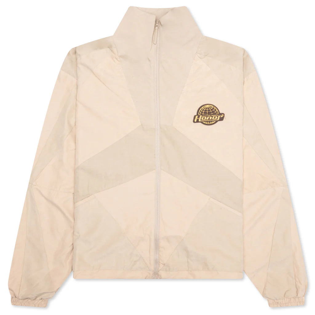 Color Block Full Zip Tan