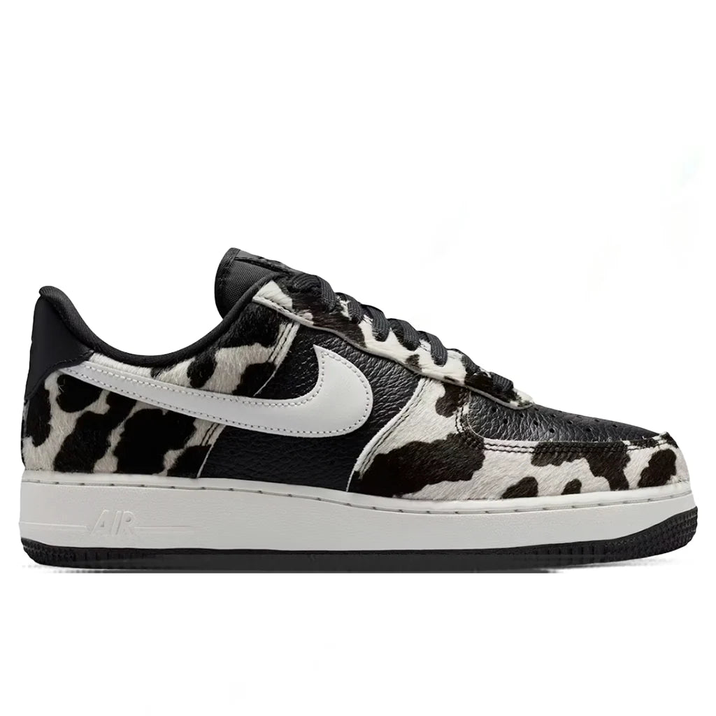 Womens Air Force 1 07 Cow Print Black Phantom