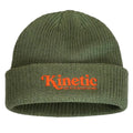 Kinetic Logo Cuff Beanie Green Orange