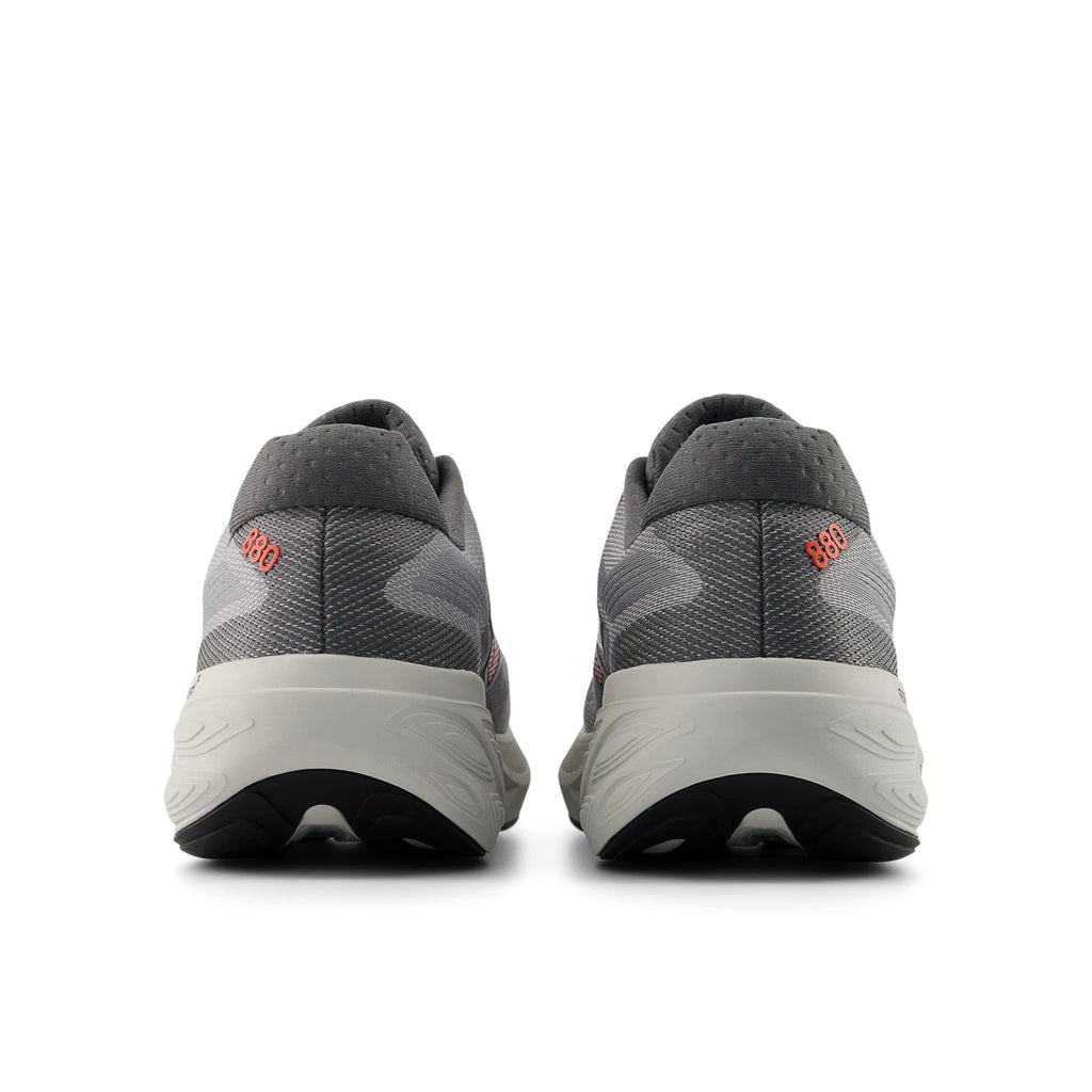 Men's Fresh Foam X 880v15 in Slate Grey with Reflection and Urgent Red