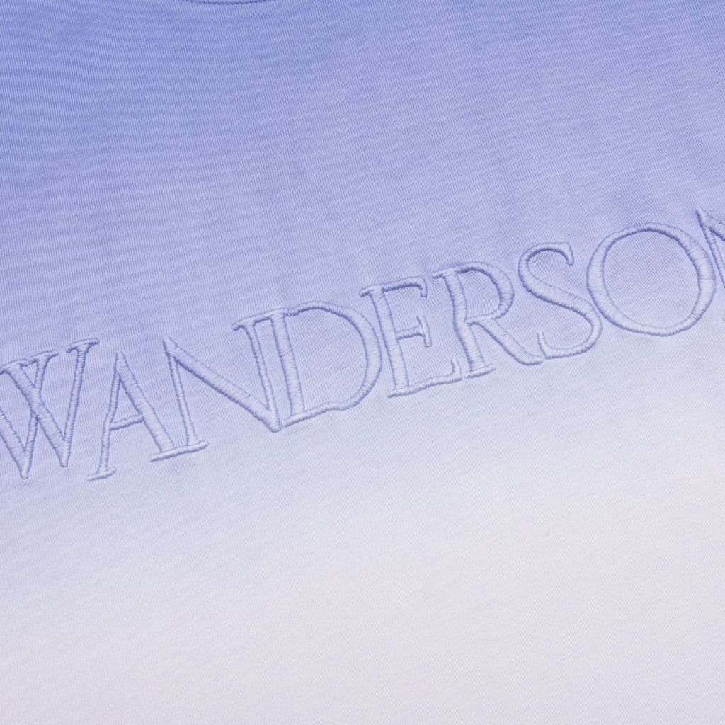Logo Embroidery Gradient T Shirt Lavender