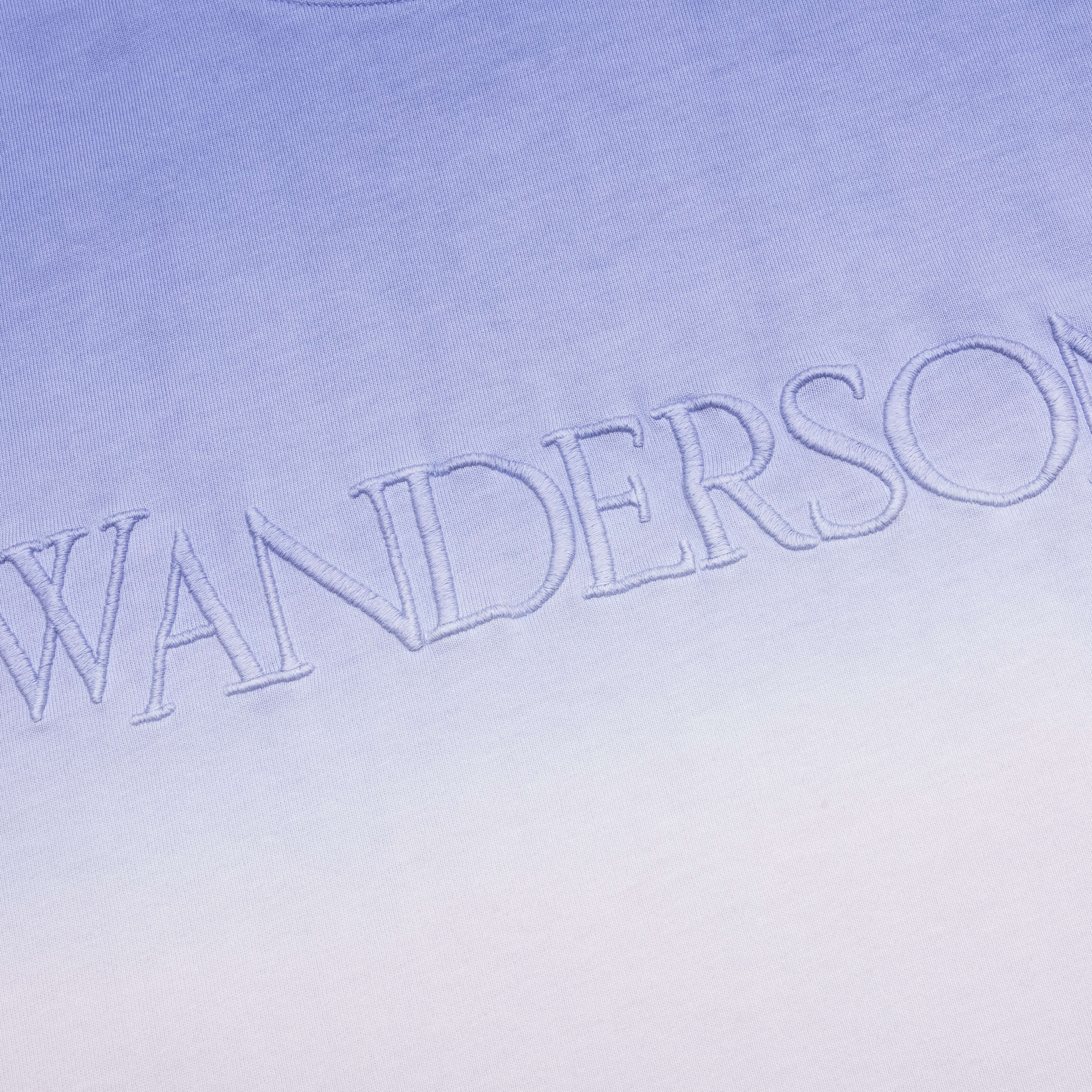 Logo Embroidery Gradient T Shirt Lavender
