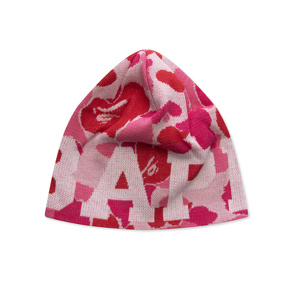 ABC Camo Knit Cap Pink
