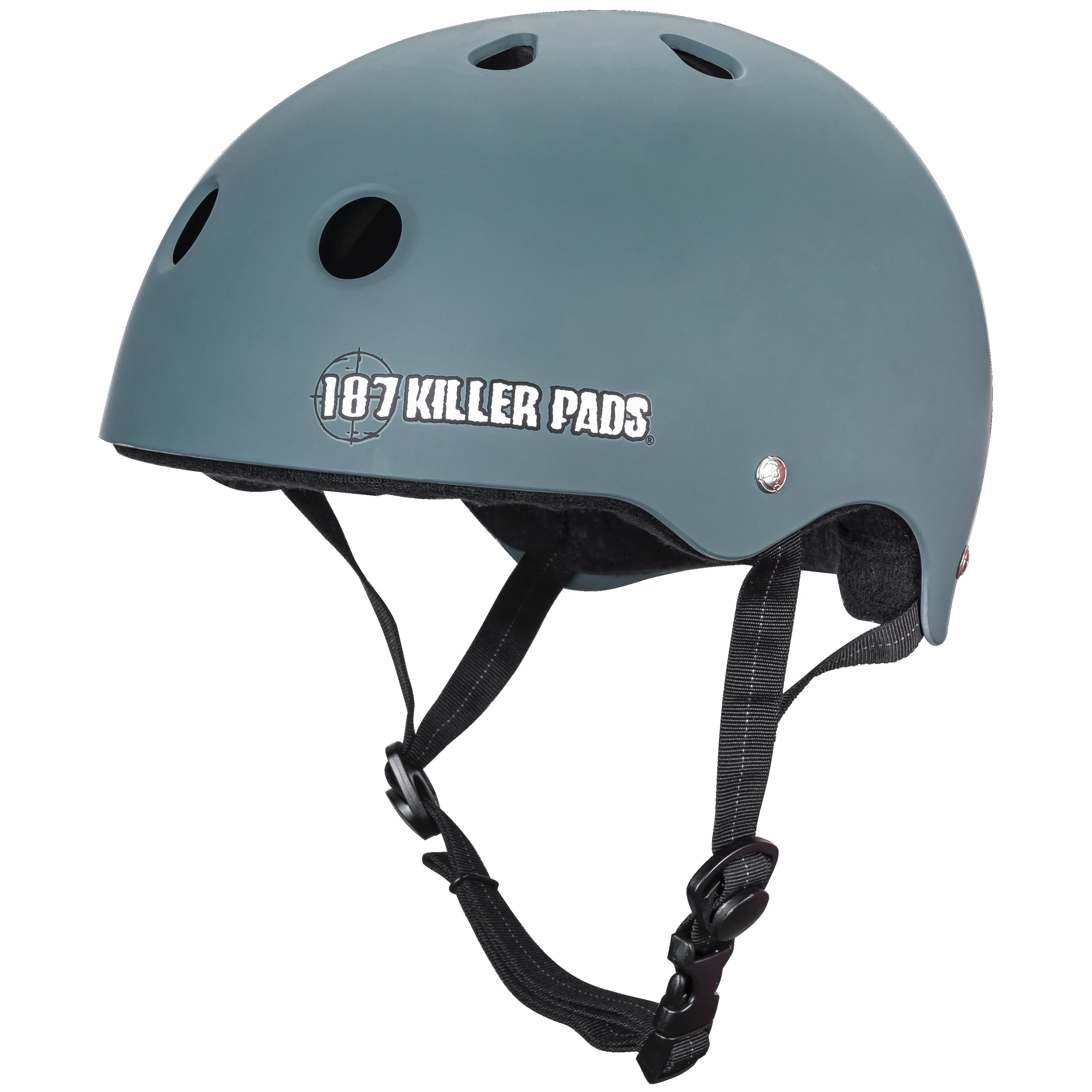 187 Killer Pads Pro Skate Helmet w Sweatsaver Liner Stone Blue