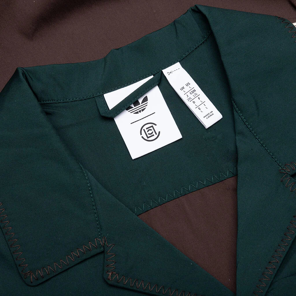 Adidas Originals x CLOT Bowling Shirt by Edison Chen Dark Brown