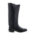 8220 Mens Black Leather Slip On Cowboy Western Boots