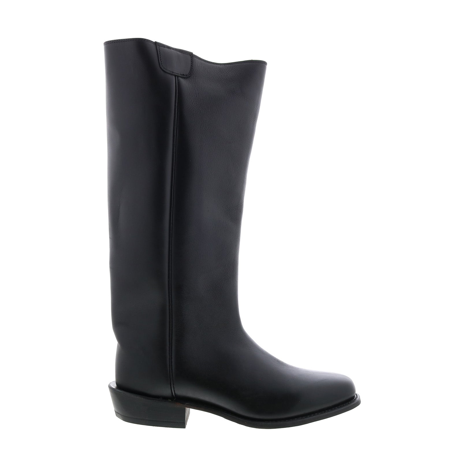 8220 Mens Black Leather Slip On Cowboy Western Boots