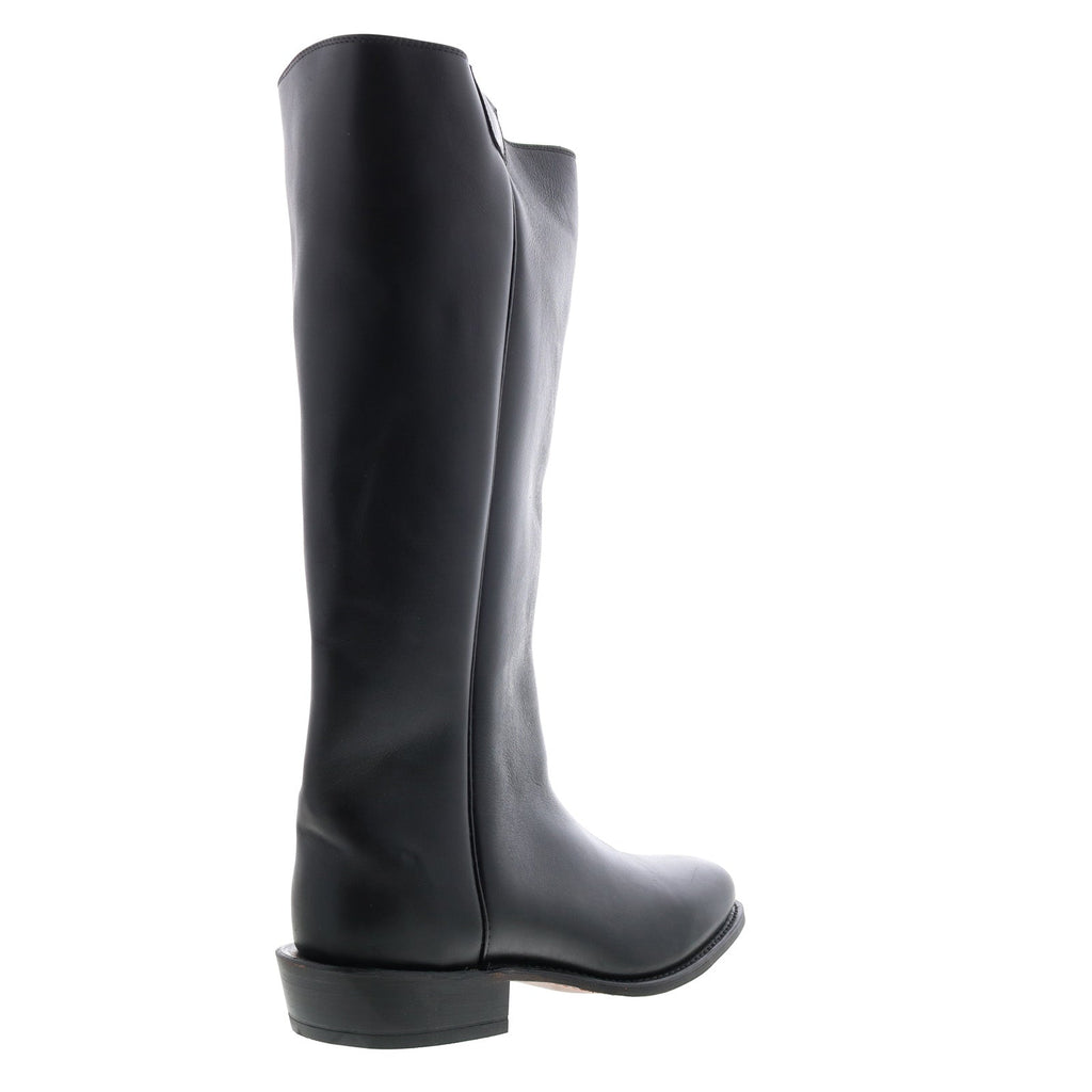 8220 Mens Black Wide Leather Slip On Cowboy Western Boots
