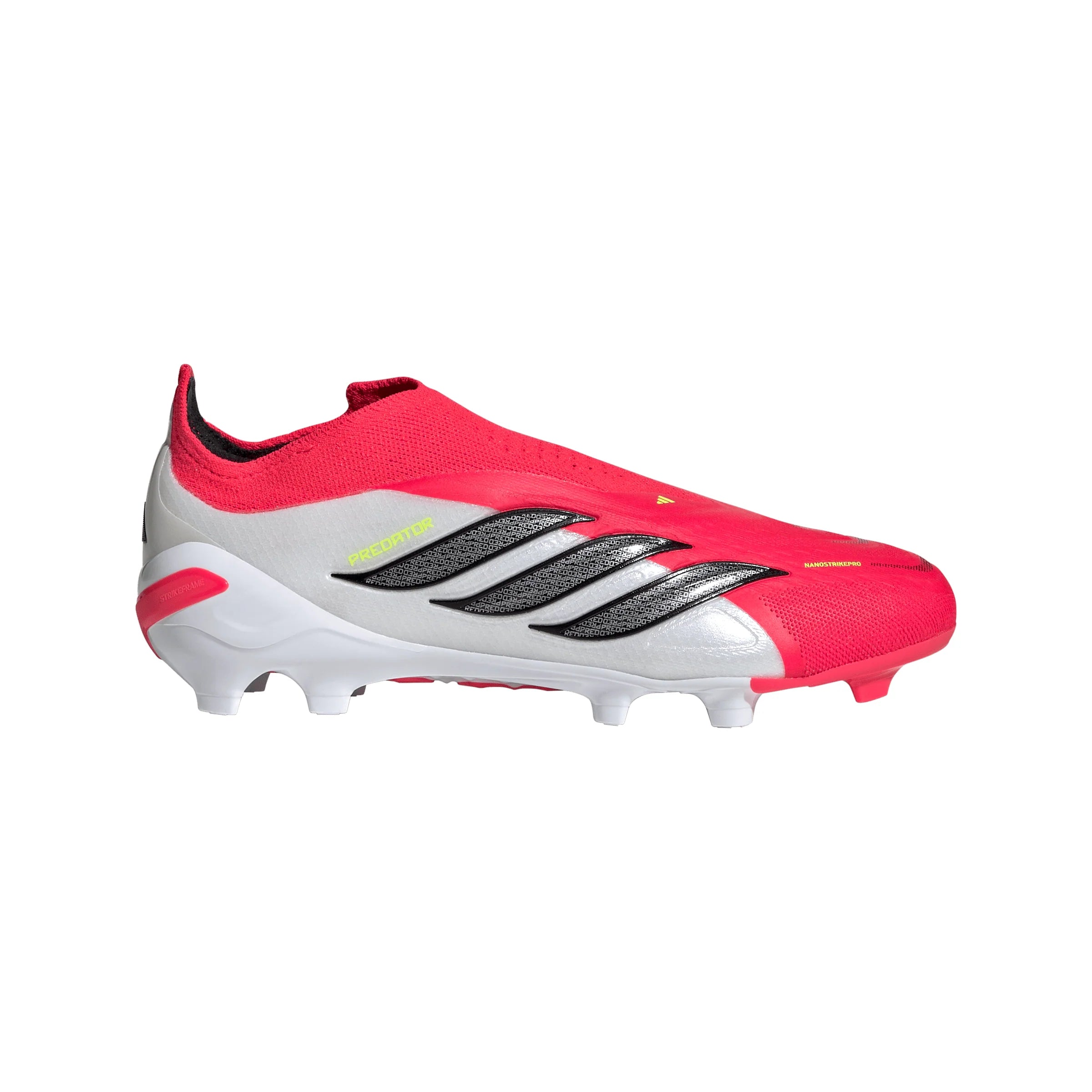 adidas Predator Elite Laceless FG Firm Ground Youth Soccer Cleats Red Black White