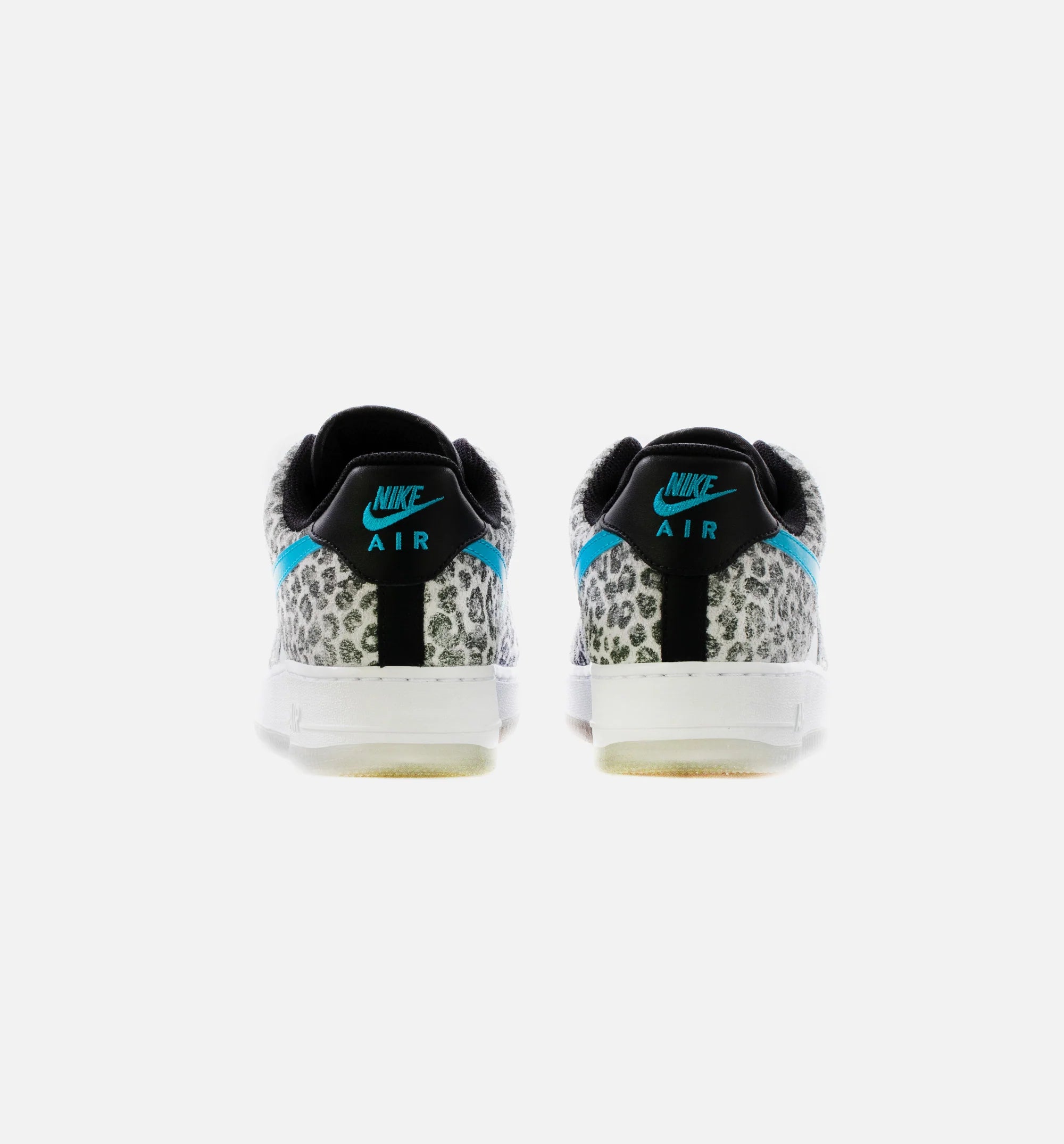Air Force 1 07 Premium Mens Lifestyle Shoes Pure Platinum Black Particle Grey Light Blue Fury