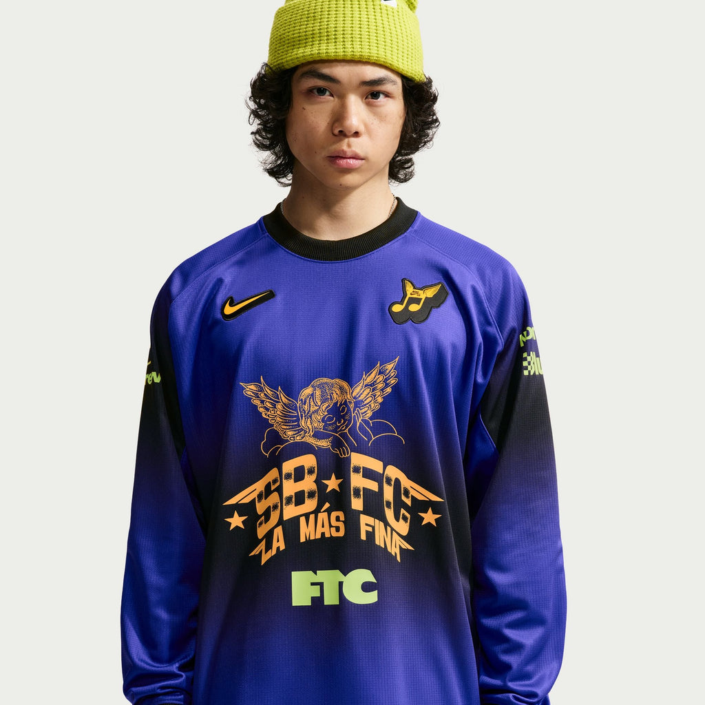 Nike SB Club 58 Long Sleeve Skate Top Dark Concord