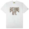 Wild Leopard Pattern NYC Logo Tee White Beige