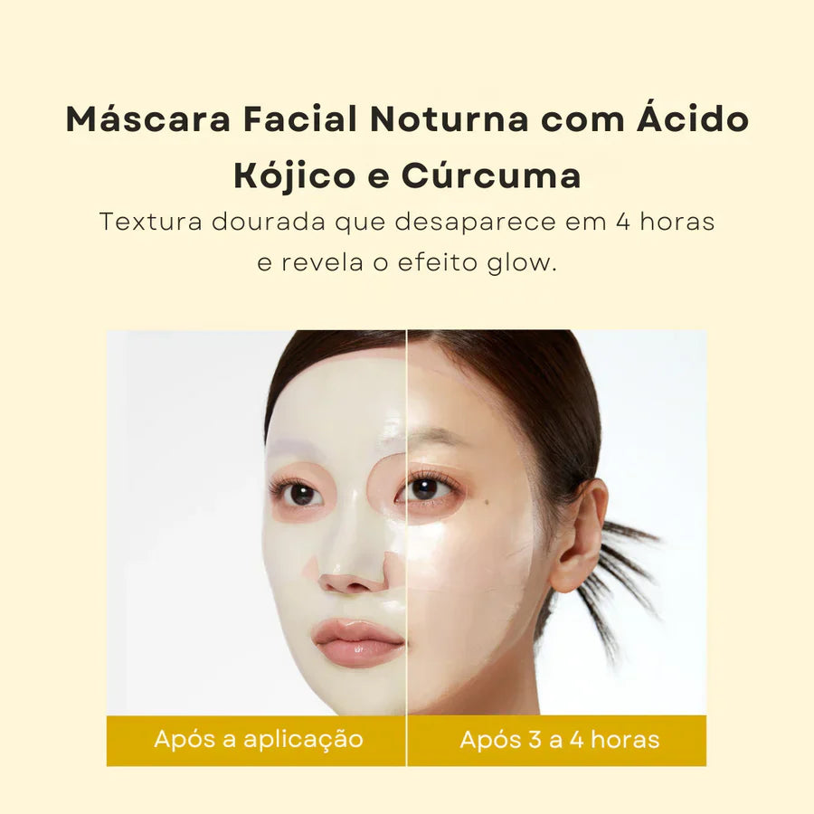Máscara Jelly Dourada com Ácido Kójico e Cúrcuma Kit com 4