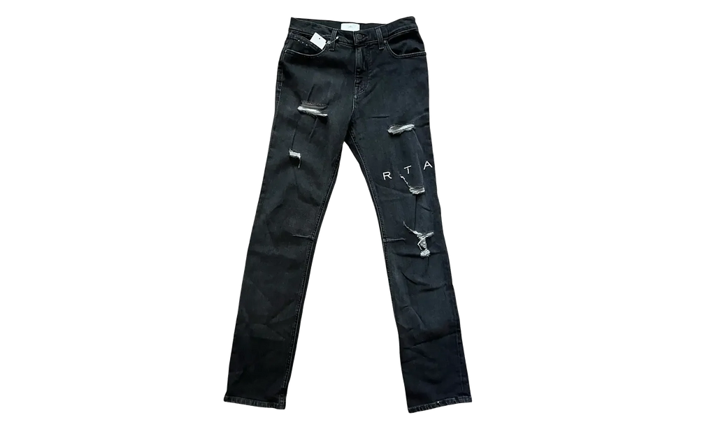 Distressed Stretch Slim-Fit Jeans "Black Savanna" MH24D615 B1405BKSAV