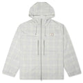 Plaid Windbreaker Jacket Cream