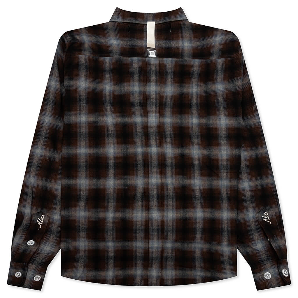 Abc Flannel Plaid Puffer Quilted Jacket Blue
