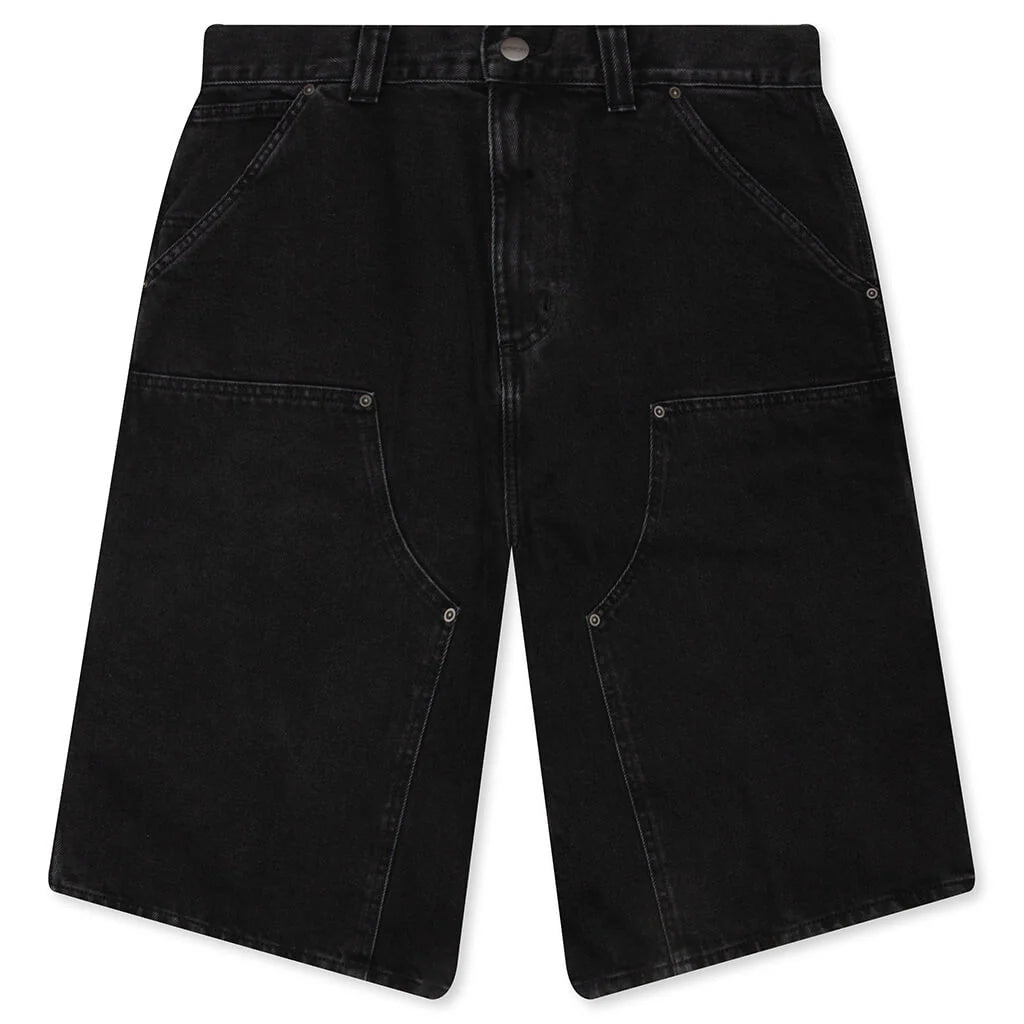 OG Double Knee Short Black Stone Washed