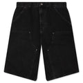 OG Double Knee Short Black Stone Washed