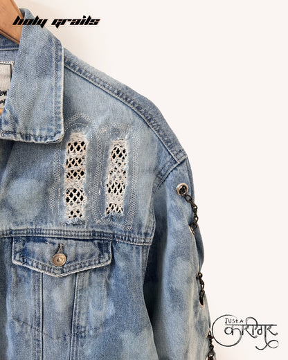 Sheep In Wolf Blue Denim Jacket HG x Just A Karigar