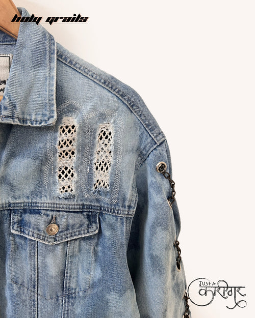 Sheep In Wolf Blue Denim Jacket HG x Just A Karigar