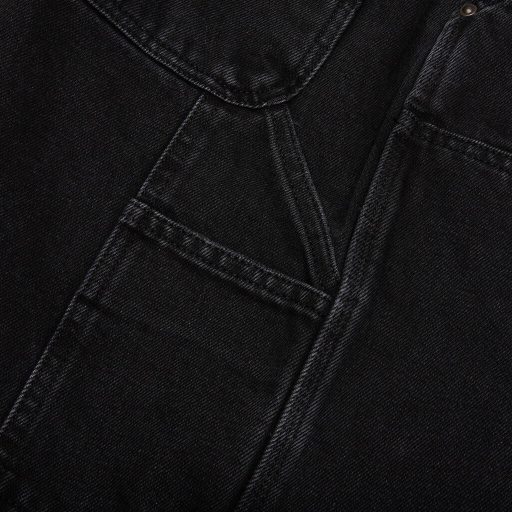 OG Double Knee Short Black Stone Washed
