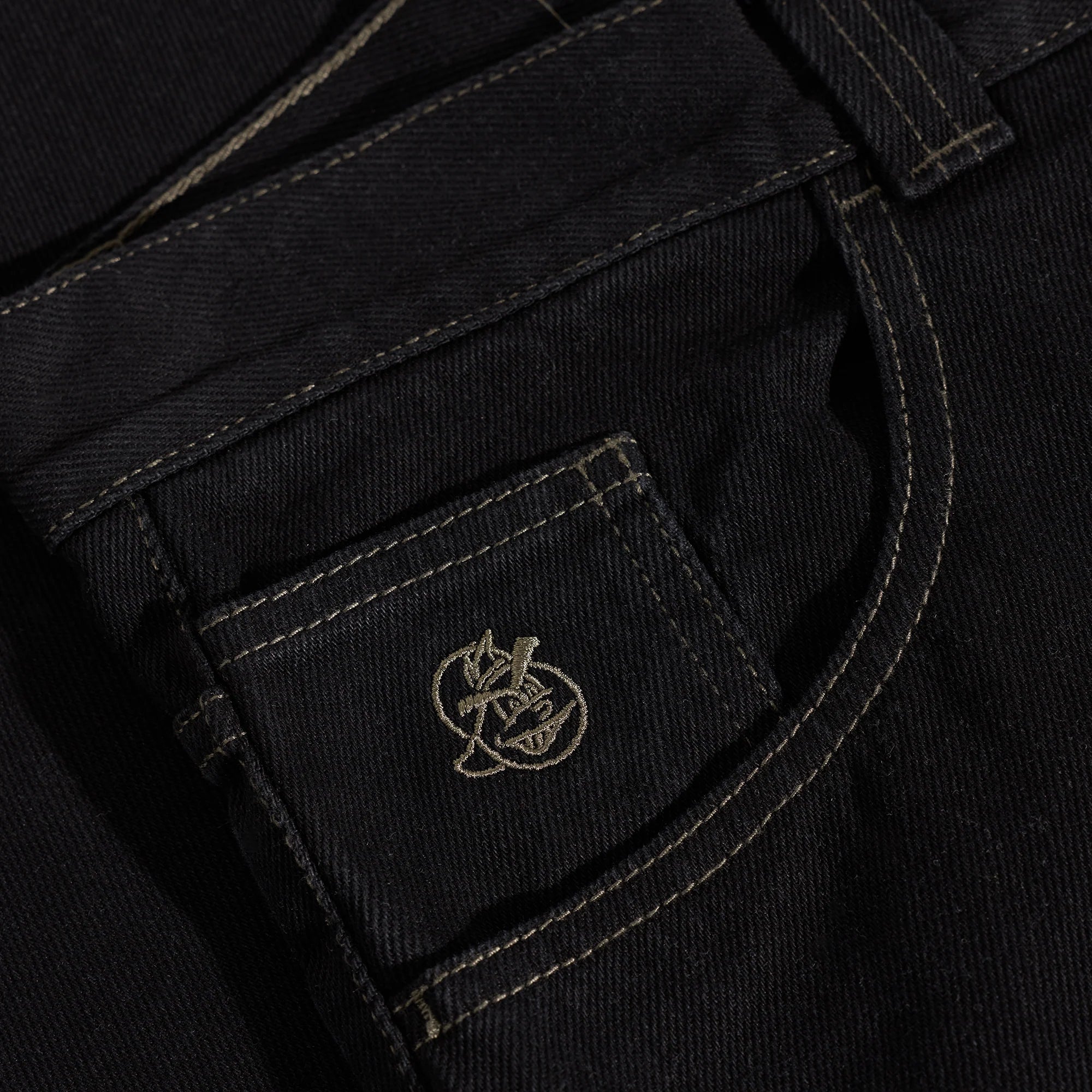 Polar 93 Contrast Stitched Pants Black Dark Olive