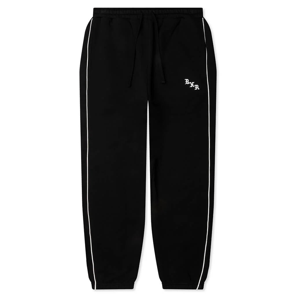 BxR Piped Sweatpants Black