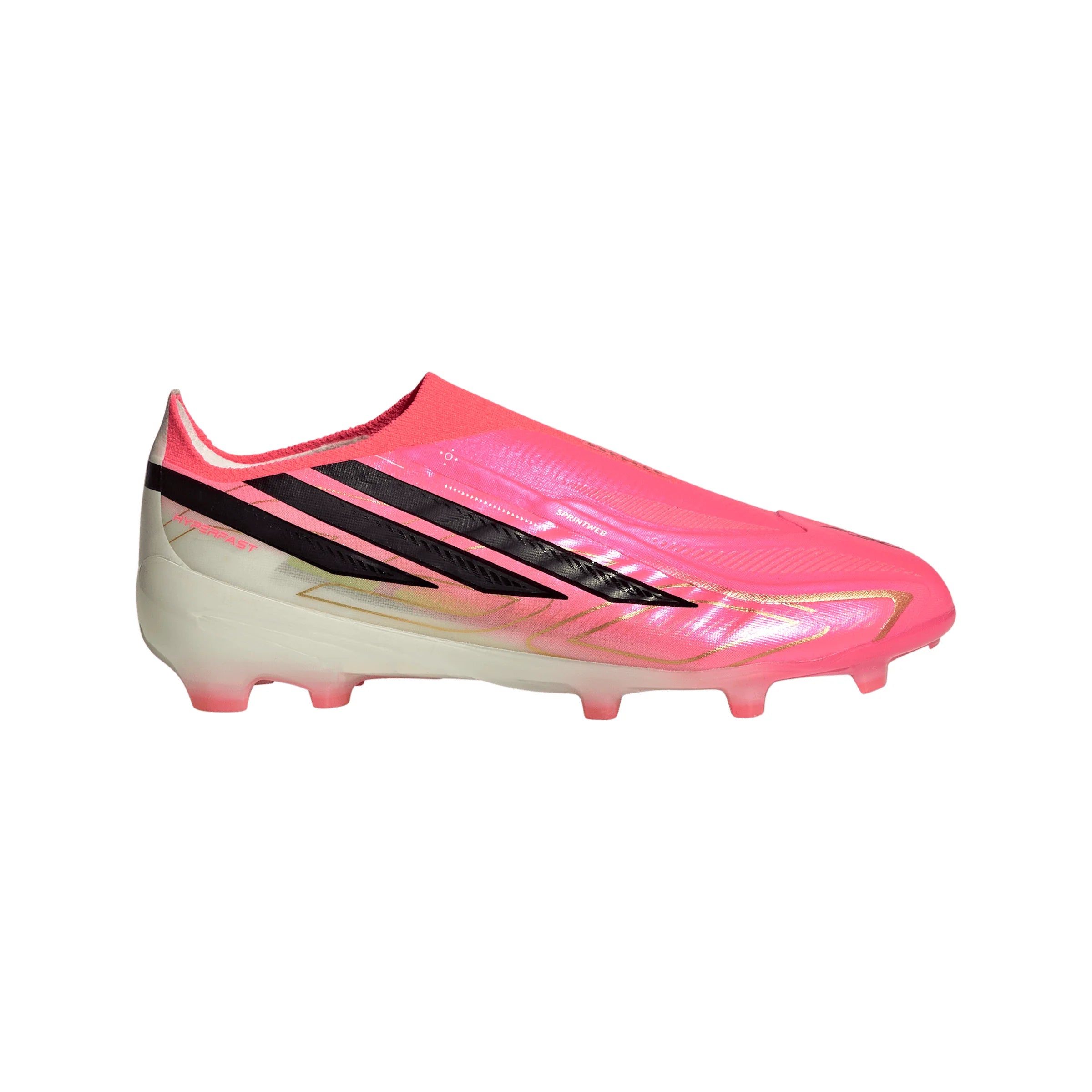 adidas F50 Hyperfast Elite Laceless Firm Ground Youth Soccer Cleats Turquesa Black Gold
