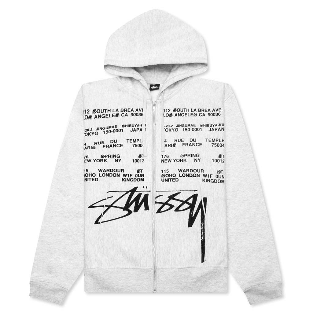 Locations Zip Hoodie Ash Heather