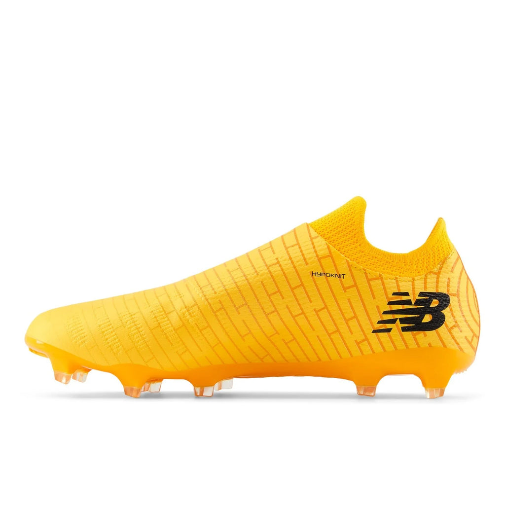 New Balance Furon Destroy FG V7 Firm Ground Soccer Cleats Sun Glow Metallic Silver Black