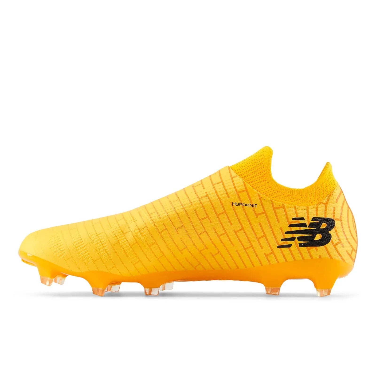 New Balance Furon Destroy FG V7 Firm Ground Soccer Cleats Sun Glow Metallic Silver Black