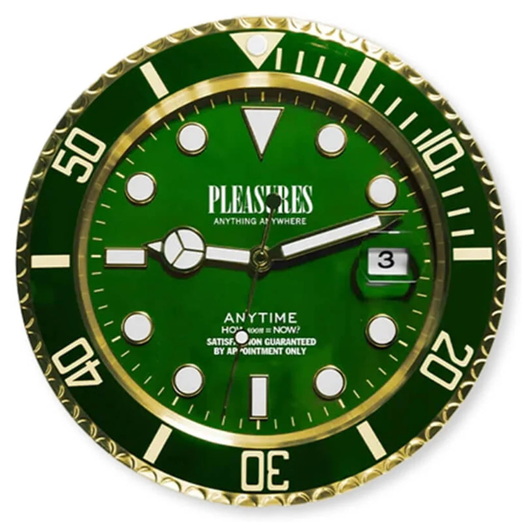 Anytime Clock Gold Green